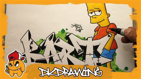 How To Draw Graffiti Letters Bart And Bart Simpson Character