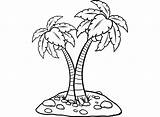 Pohon Kelapa Mewarnai Buah Sketsa sketch template