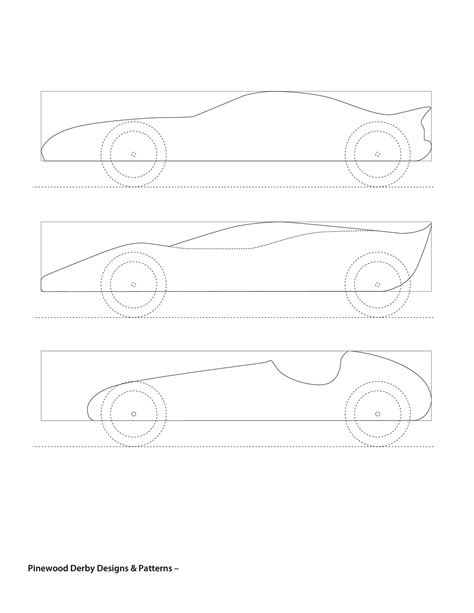 fastest pinewood derby car templates  printable templates