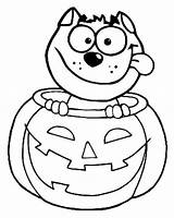 Halloween Coloring Pages Dog Cat Part Face Drawing Drawings Dogs Getcolorings Printable Color Getdrawings sketch template