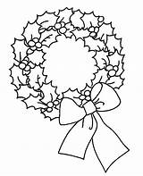 Christmas Wreath Coloring Pages Picgifs Xmas Para Tree Colorear Wreaths sketch template