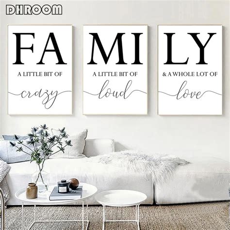 family sign wall decor family   bit  crazy print quotes wall