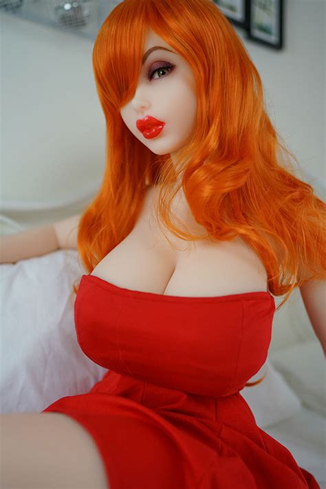 Red Long Curly Hair Big Breasts Small Waist Sexy Jessica