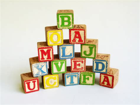 alphabet blocks wooden toy blocks children wooden  loveitbuyit