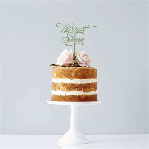 Elegant Personalised Couples Wedding Cake Topper By Sophia
