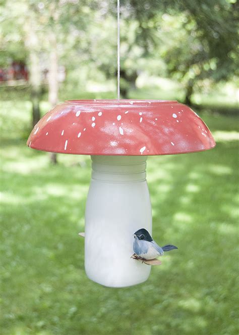 mushroom bird feeder handmade charlotte