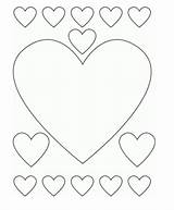 Hearts Coloring Valentine Valentines Printable Heart Printables Coloringpagebook Advertisement Craft Paper Templates Print sketch template
