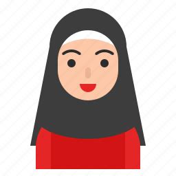 avatar hijab muslim people profile woman icon   iconfinder