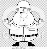 Careless Shrugging Chubby Army Man Outlined Coloring Clipart Vector Cartoon Thoman Cory sketch template