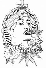 Tupac 2pac Shakur Sketch sketch template