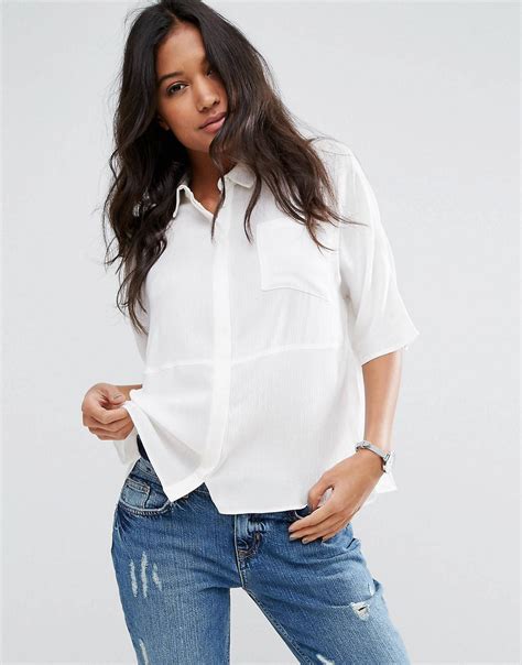 love   asos women shirts blouse white shirts women casual fashion