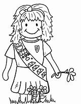 Brownie Coloring Pages Getcolorings Girl Scout sketch template