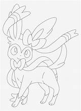 Pokemon Sylveon Seekpng Getdrawings sketch template
