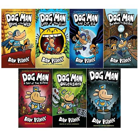 adventures  dog man series  books collection set  dav pilkey lowplex