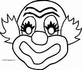Clown Face Coloring Printable Pages Getcolorings Color Print sketch template