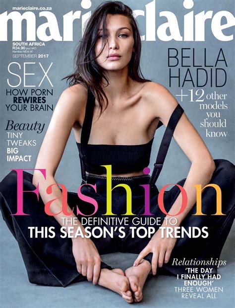 bella hadid marie claire south africa september 2017