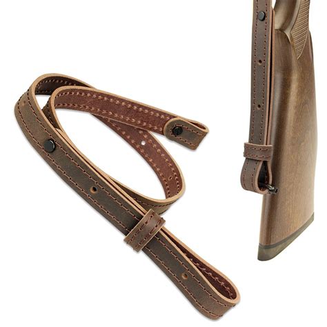 kosibate hunting rifle shotgun sling shoulder belt genuine leather hide adjustable bindings