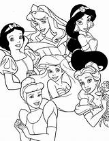 Coloring Pages Princess Christmas Disney Printable Princesses Popular sketch template
