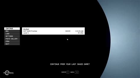 save slot starfield interface  game
