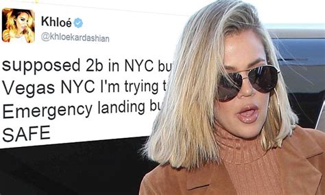 khloe kardashian shares that her plane had an emergency