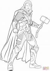 Thor Coloring Pages Ragnarok Printable Getcolorings Avengers Color sketch template