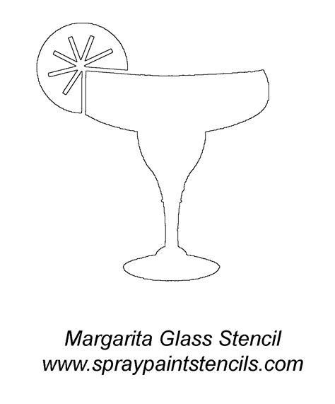 Margarita Glass Stencil Outdoors Pinterest Margarita Glasses And