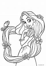 Rapunzel Coloring Pages Disney sketch template