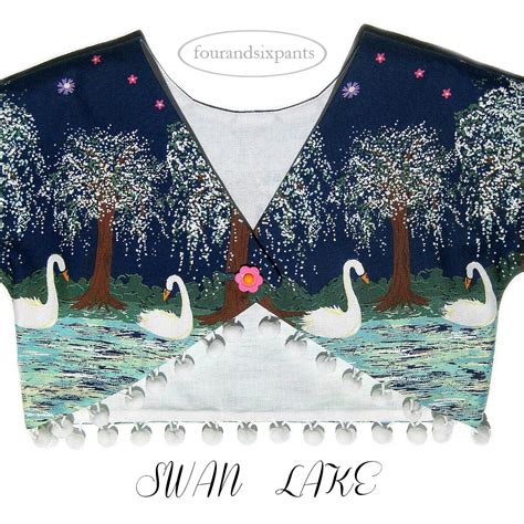 fourandsixpants swan lake crop top handmade clothes