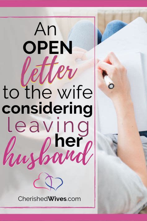 open letter   wife    leaving  husband