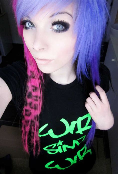 Emo Girl Ira Vampira Scene Queen Colorful Hair Purple