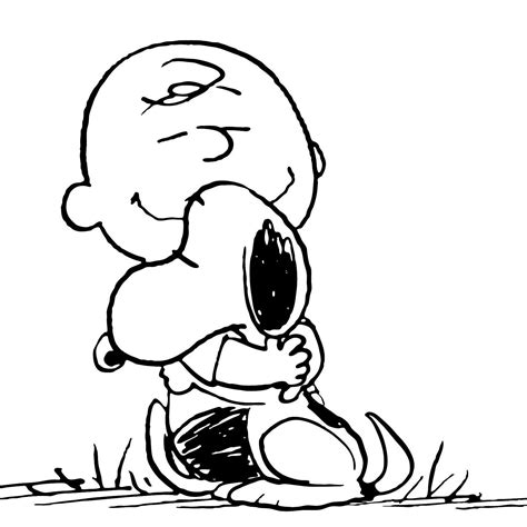 Snoop And Charlie Brown Hug Snoopy Drawings Peanuts Images