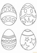 Easter Coloring Eggs Pages Simple Egg Printable Drawing Print Color Colouring Easy Sheets Book Template Supercoloring Line Drawings Kids Heart sketch template