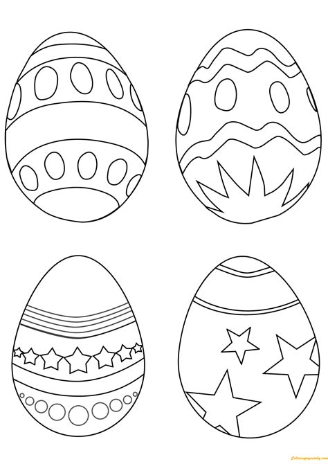 printable coloring pages easter eggs