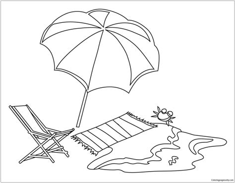 beach theme  coloring page  printable coloring pages