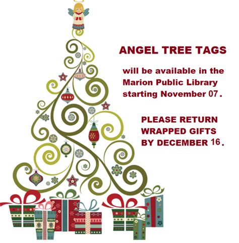 angel tree tags  marion public library