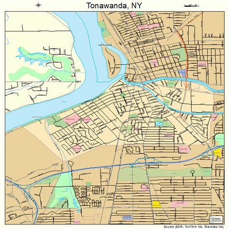 tonawanda  york street map