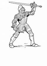 Coloring Pages Kids Knights Cool Sheets Knight Sword Medieval Printable sketch template