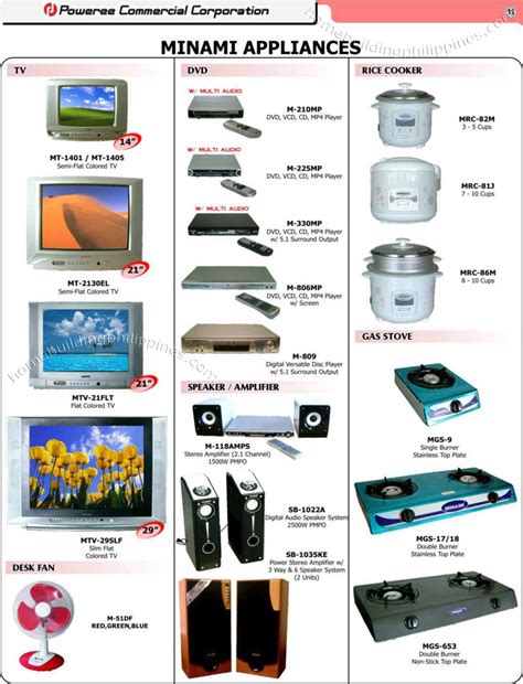 household appliances crt tv dvd player rice cooker philippines
