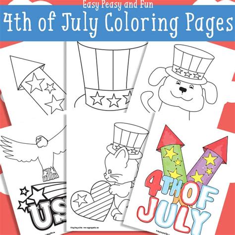 july coloring pages easy peasy  fun
