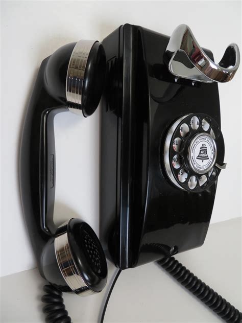 western electric  wall telephone  chrome bands  hardware  phone shop