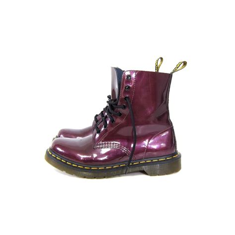 vintage purple dr martens patent leather chunky air wair