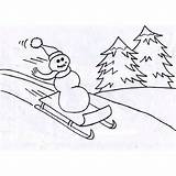 Coloring Sled Winter Season Snowman Mr Freeky Playing Pages Pooh Winnie Netart Getcolorings Print Color sketch template