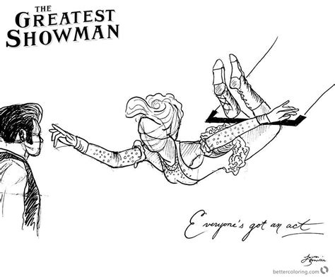 greatest showman coloring pages  art  laurabonacciart