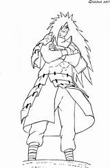 Madara Uchiha Lineart Coloring Pages Sketch Template Deviantart Templates sketch template
