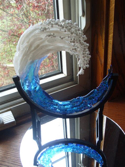 Ocean Wave 3d Cremation Ash Memorial Keepsake By Infusionglass 0 25