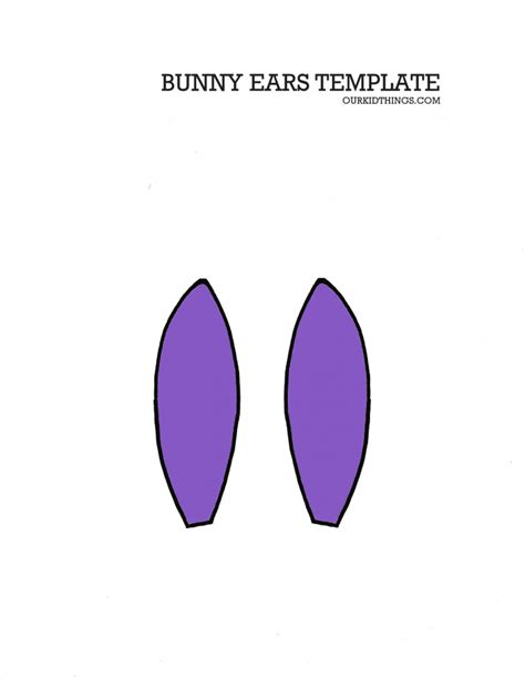 bunny ears template  kid