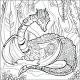 Coloring Pages Mythical Creatures Creature Magical Celestial Fantasy Mystical Color Animal Printable Adult Adults Seasonings Mythological Dragon Print Colouring Book sketch template