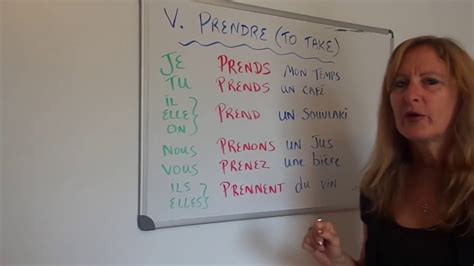 learn french  verb prendre   youtube