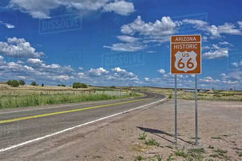 road sign marking  historic route   west  ash fork arizona united states