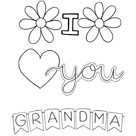 grandmothers day coloring pages